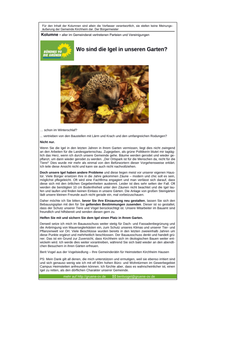 Kolumne Igel