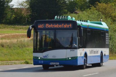 MVV-Bus auf Betriebsfahrt