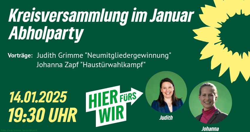 Kreisversammlung Januar mit Judith Grimme und Johanna Zapf