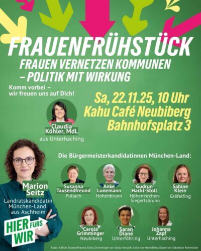 Frauenfrühstück Neubiberg - Frauen vernetzen KLommunaen - Politik mit Wirkung