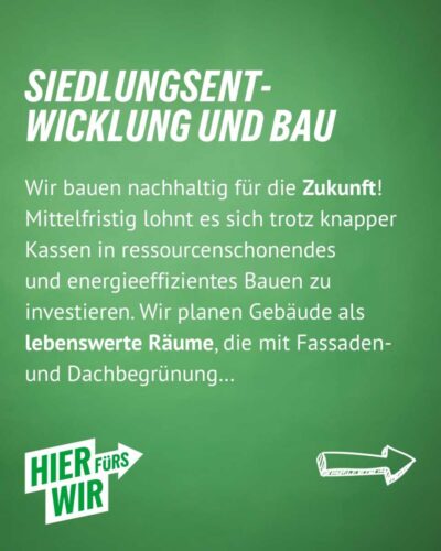 Wahlprgramm Siedlungswerk und Bau