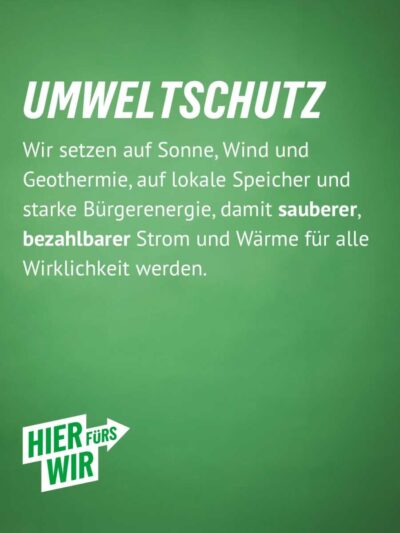 Wahlprogramm Umweltschutz